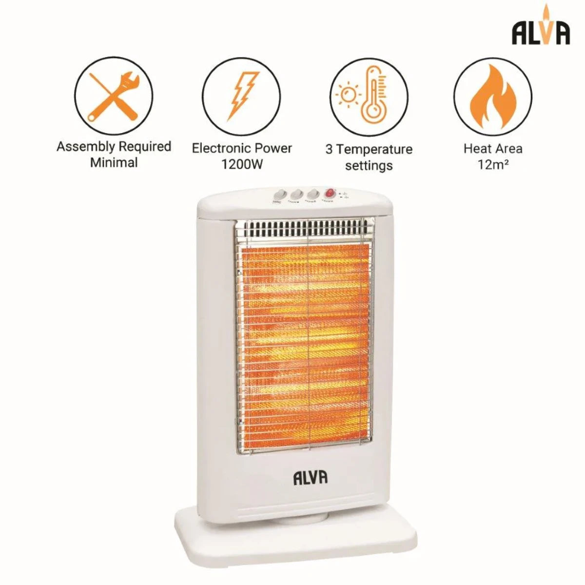EIH500 ALVA ELECTRIC HALOGEN HEATER 1200W