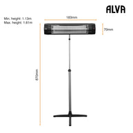 Alva Electric Infrared Heater with Telescopic Stand