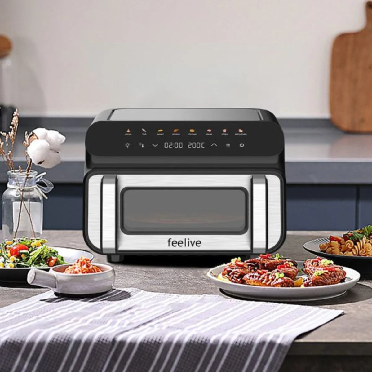 Feelive 10L Air Fryer with Pizza & Grill Functions FAP10DMD