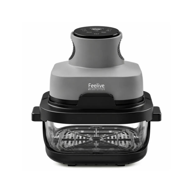 Feelive 4-in-1 Crispy Dual Glass Digital Air Fryer 4L + 1.5L 1500W AF534T