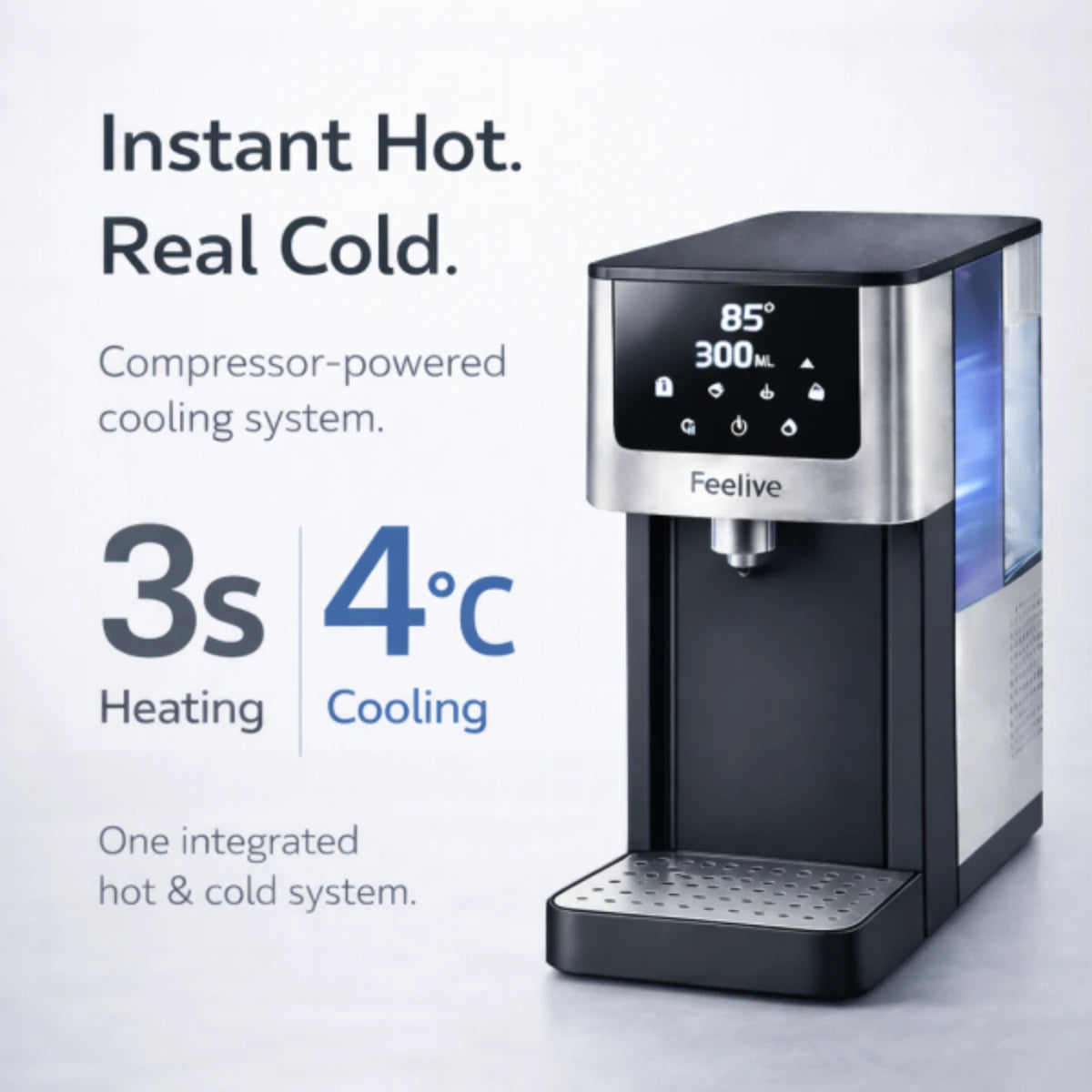 Feelive Premium Instant Hot Water and UV Cold Water Dispenser
