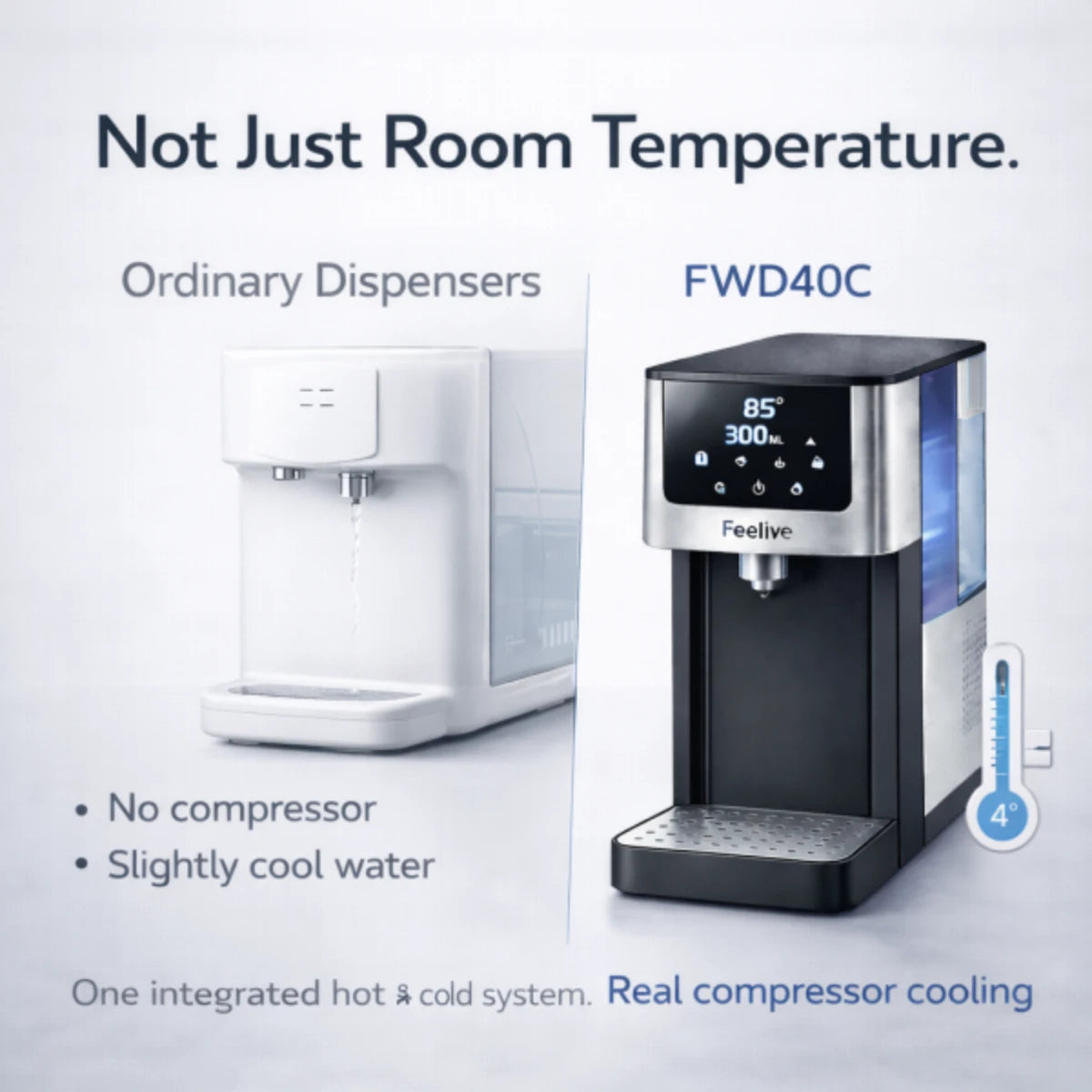 Feelive Premium Instant Hot Water and UV Cold Water Dispenser