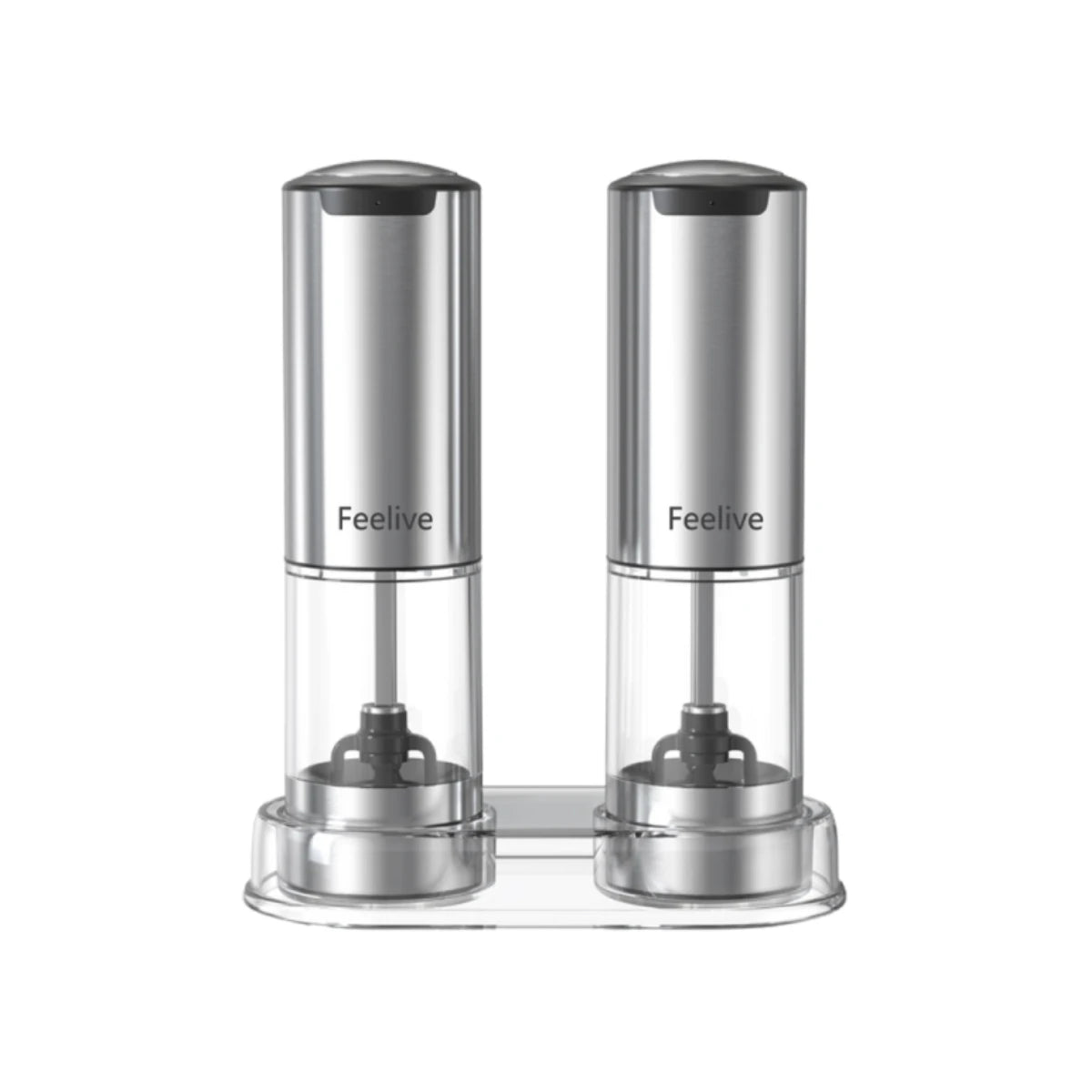 Feelive Rechargeable Pepper & Salt Grinder 2 Pack with Stand