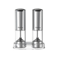 Feelive Rechargeable Pepper & Salt Grinder 2 Pack with Stand
