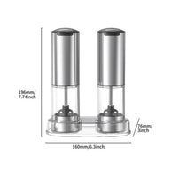 Feelive Rechargeable Pepper & Salt Grinder 2 Pack with Stand