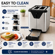 Feelive Stainless Steel 2 Slice Digital Smart Toaster