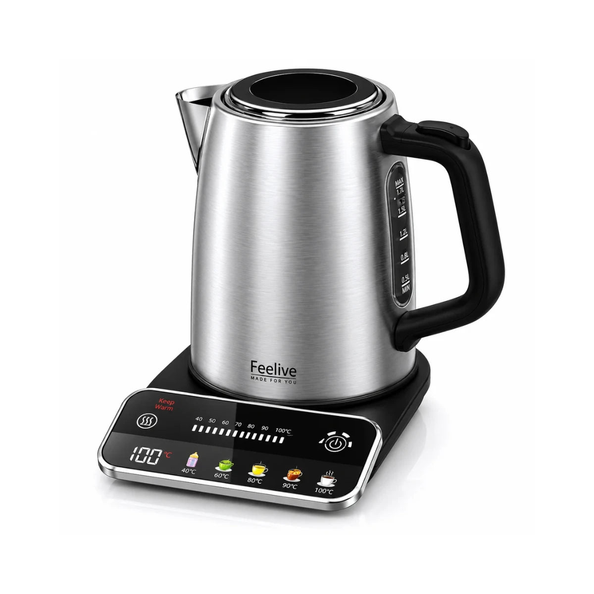 Feelives Stainless Steel Smart Digital Kettle 1.7L  KSK080