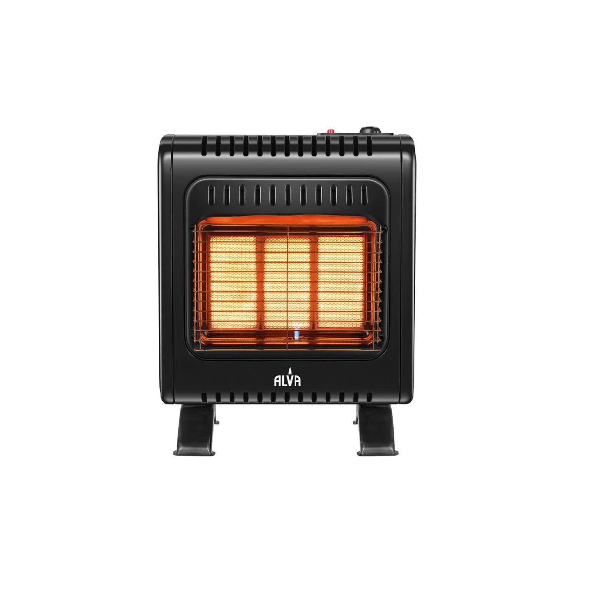 GH303 ALVA SMALL 3 PANEL GAS HEATER - Black