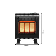 GH303 ALVA SMALL 3 PANEL GAS HEATER - Black