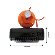 GH303 ALVA SMALL 3 PANEL GAS HEATER - Black