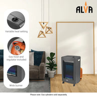 GH305 ALVA BLUE FLAME GAS HEATER - BLACK