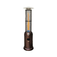 Alva GHP26 Hammertone Grey Pyramid Flame Patio Heater with Quartz Glass Tube and Safety Grille.