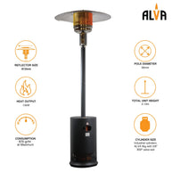 GHP60 ALVA
PATIO HEATER POWDER COATED
