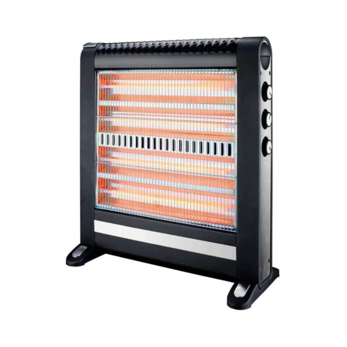 Goldair GQH-1256 4-bar quartz electric heater with humidifier and fan in black