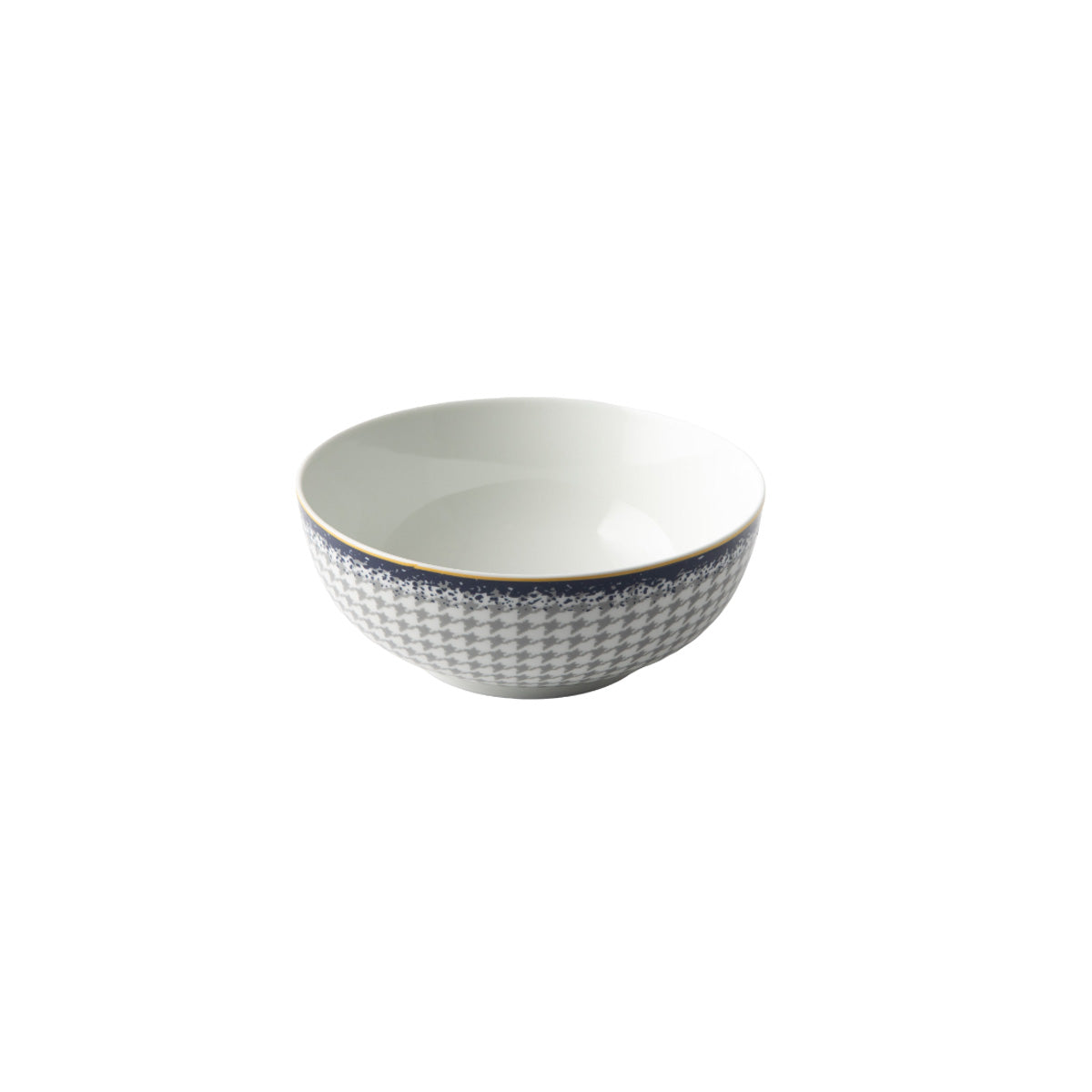 Galateo Blue Check Cereal Bowl 15cm