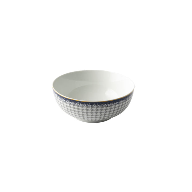 Galateo Blue Check Cereal Bowl 15cm
