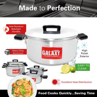 Galaxy 10 Piece Polished Cookware Set