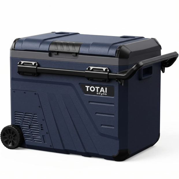 Totai 45L portable compressor fridge freezer with telescopic handle and wheels