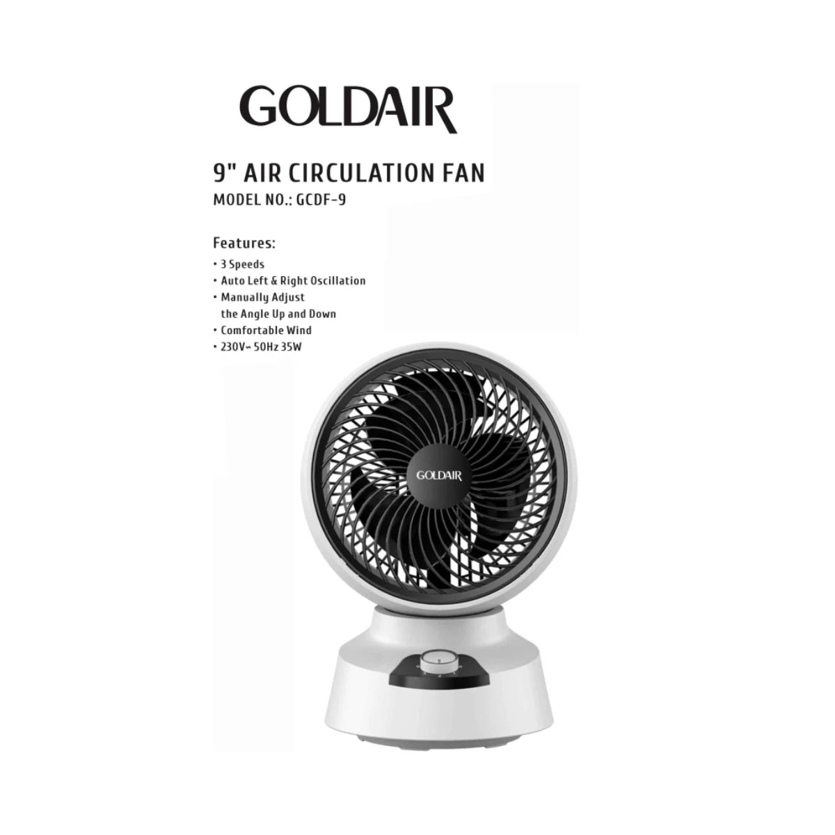 Goldair 17 cm Desk Fan