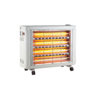 Goldair GBH-3500 6-bar quartz heater with top and side heating bars in black