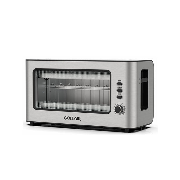 Goldair 2 Slice Stainless Steel Toaster With Glass Window
