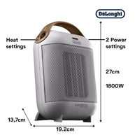 HFX3018.WH De'Longhi Capsule Ceramic Fan Heater (1800W)