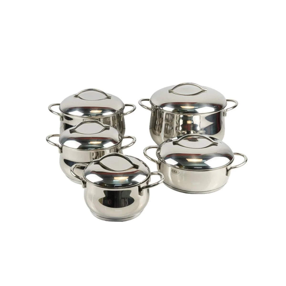 H & B Premium Stainless Steel 10pc Pot SET