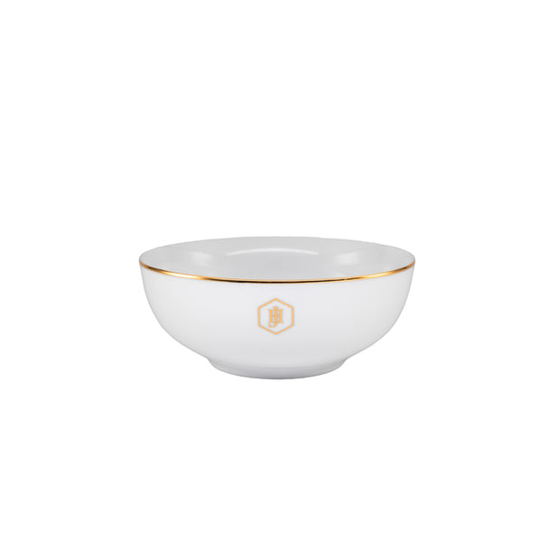 JAN Gold Rimmed Cereal Bowl