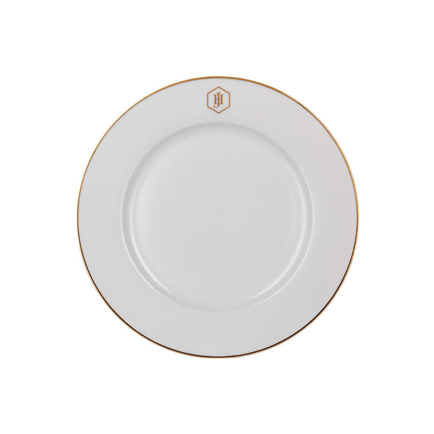 JAN Gold Rimmed Dinner Plate