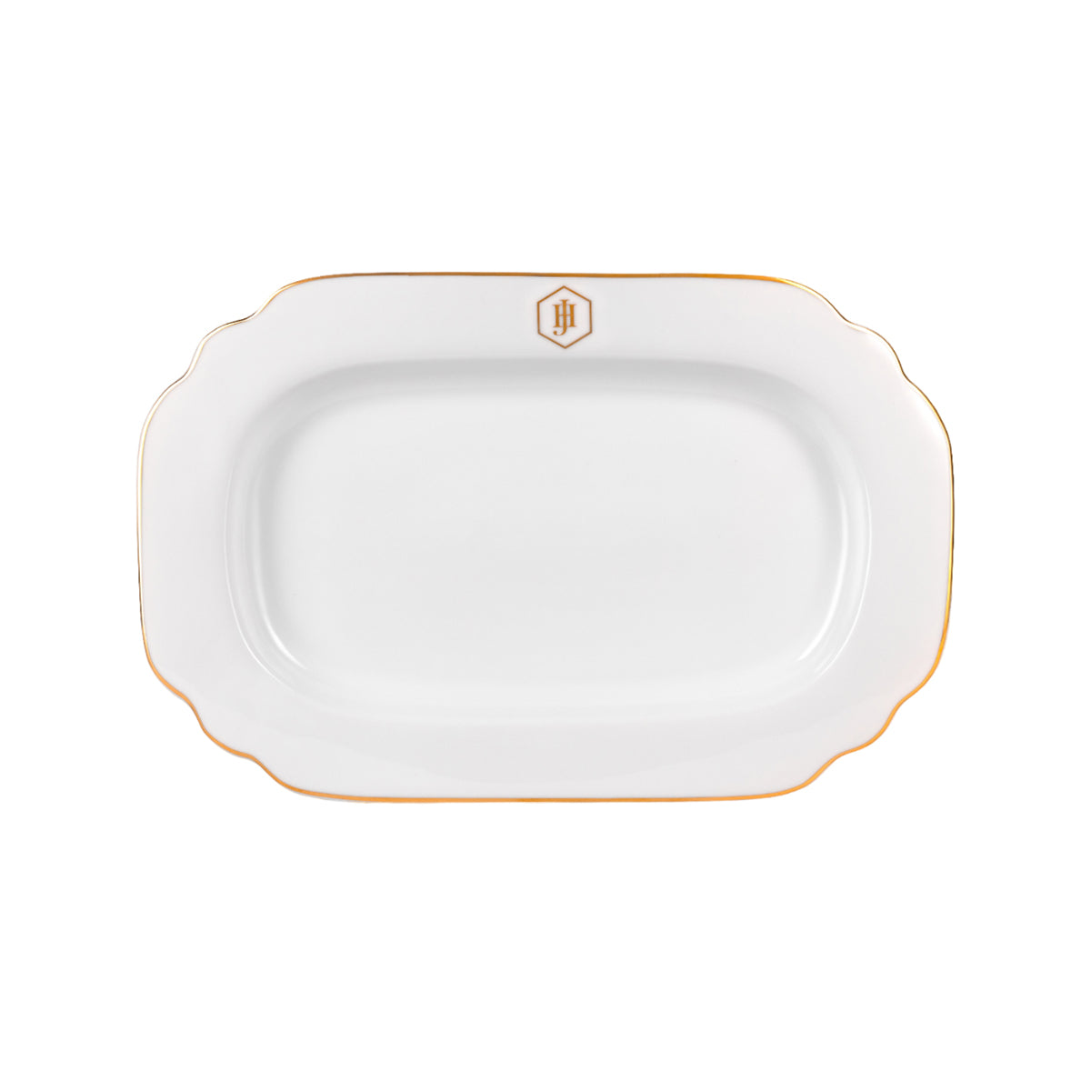JAN Gold Rimmed Oval Platter