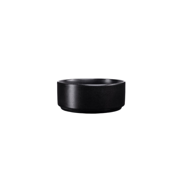 Jan Flat Stackable Cereal Bowl  Black