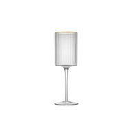 Jan Opulent White Wine With Gold Rim Set of 2