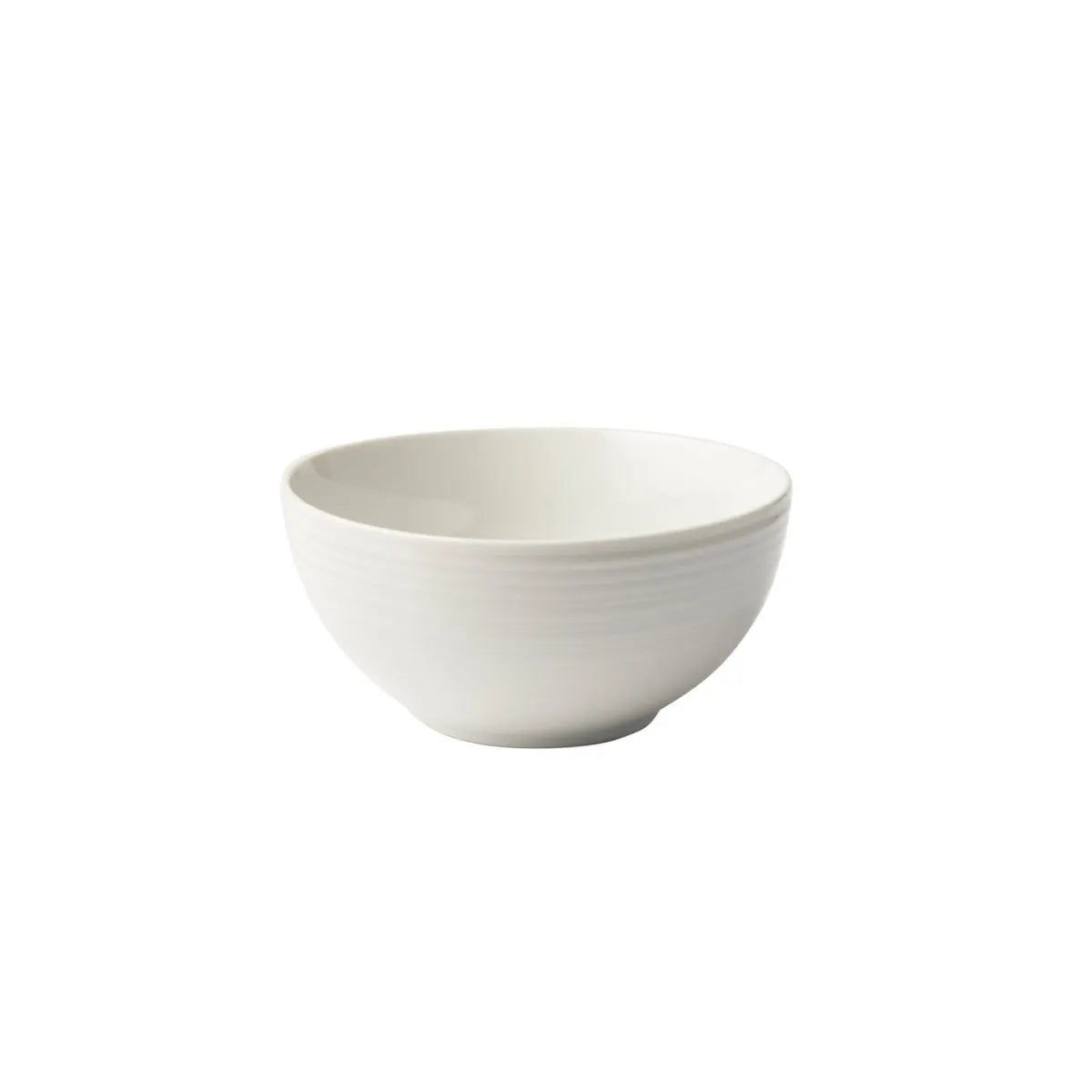 Jenna Clifford - Embossed Lines Cream White Cereal Bowl Set of 4