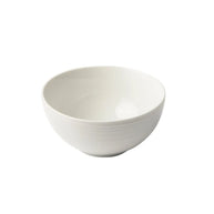 Jenna Clifford - Embossed Lines Cream White Cereal Bowl Set of 4