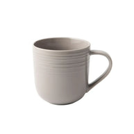Jenna Clifford Embossed Lines Coffee Mug - Light Grey