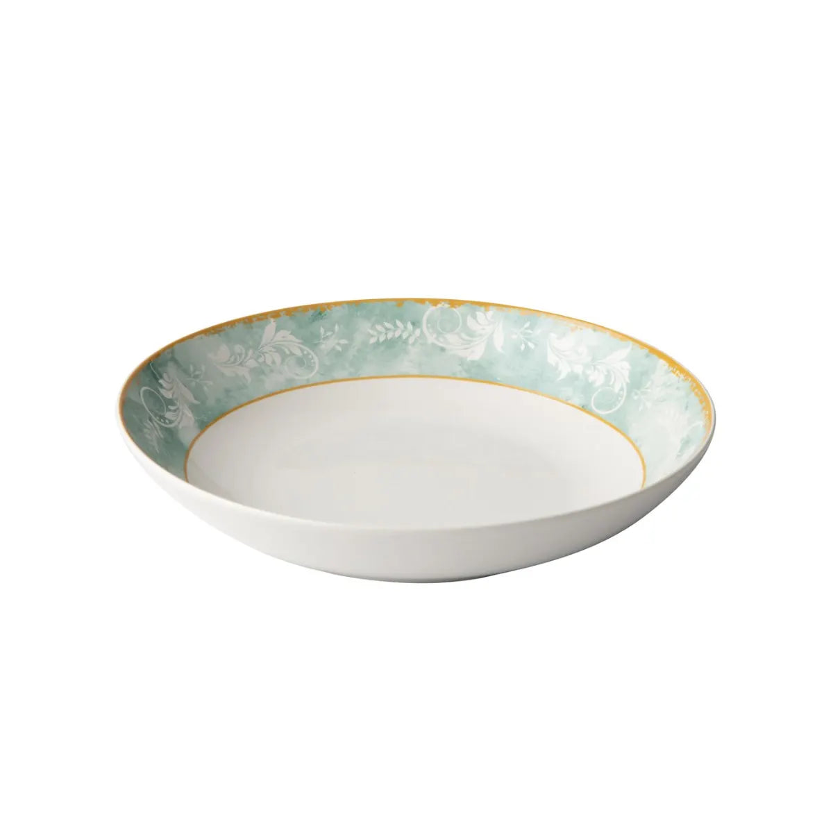 Jenna Clifford Green Floral Pasta Bowl Set of 4