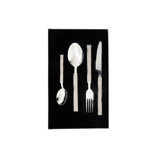 Jenna Clifford Set of 16 Diamond 18/10 Cutlery Set