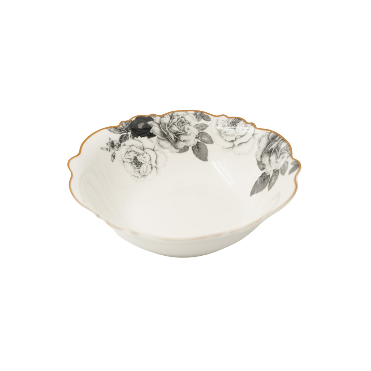Jenna Clifford Black Rose Cereal Bowl Set of 4