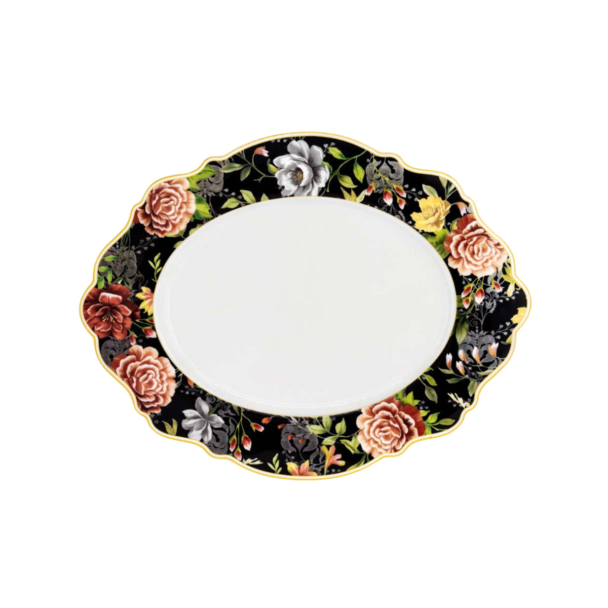 Jenna Clifford Botanica Rose Oval Platter