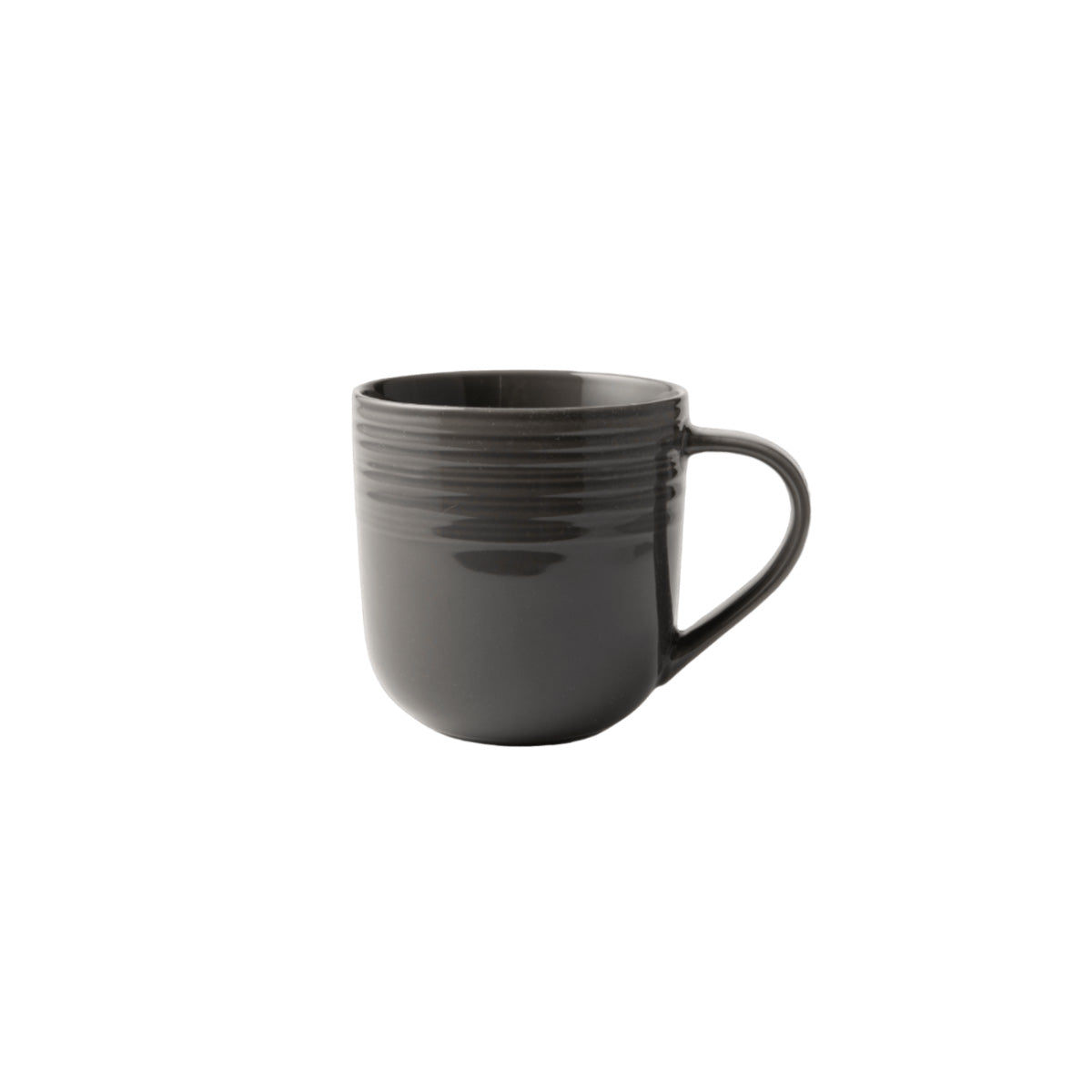 Jenna Clifford Embossed Lines Mug - Dark Grey