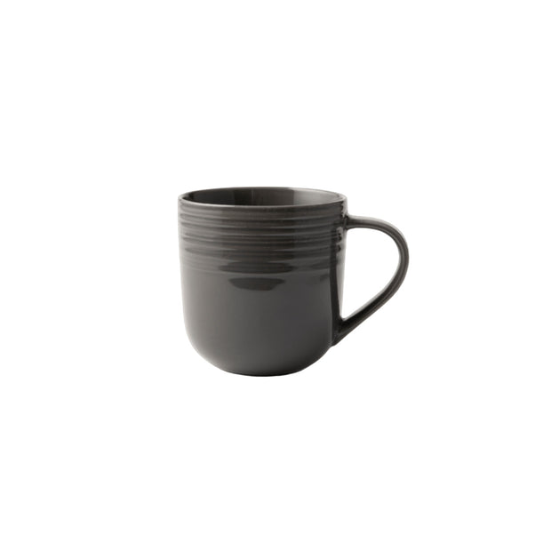 Jenna Clifford Embossed Lines Mug - Dark Grey