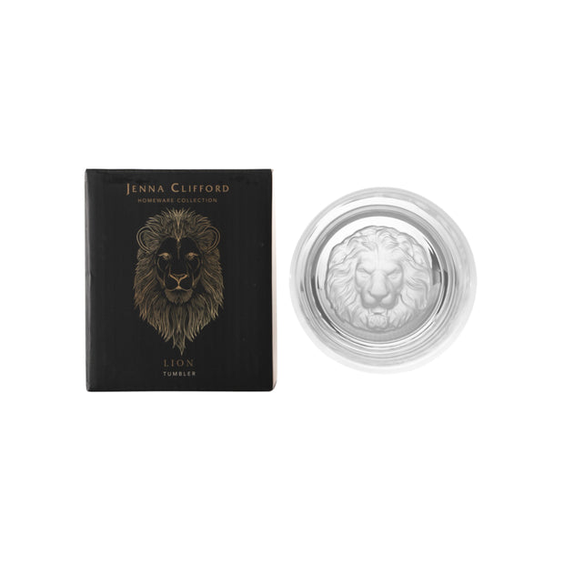 Jenna Clifford Frosted Lion Whisky Glass