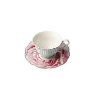 Jenna Clifford Wavy Rose Cup & Saucer In Gift Box