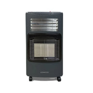 Kenwood black hybrid heater with 3 gas panels and 3 electric quartz bars