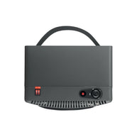 Kenwood black hybrid heater with 3 gas panels and 3 electric quartz bars