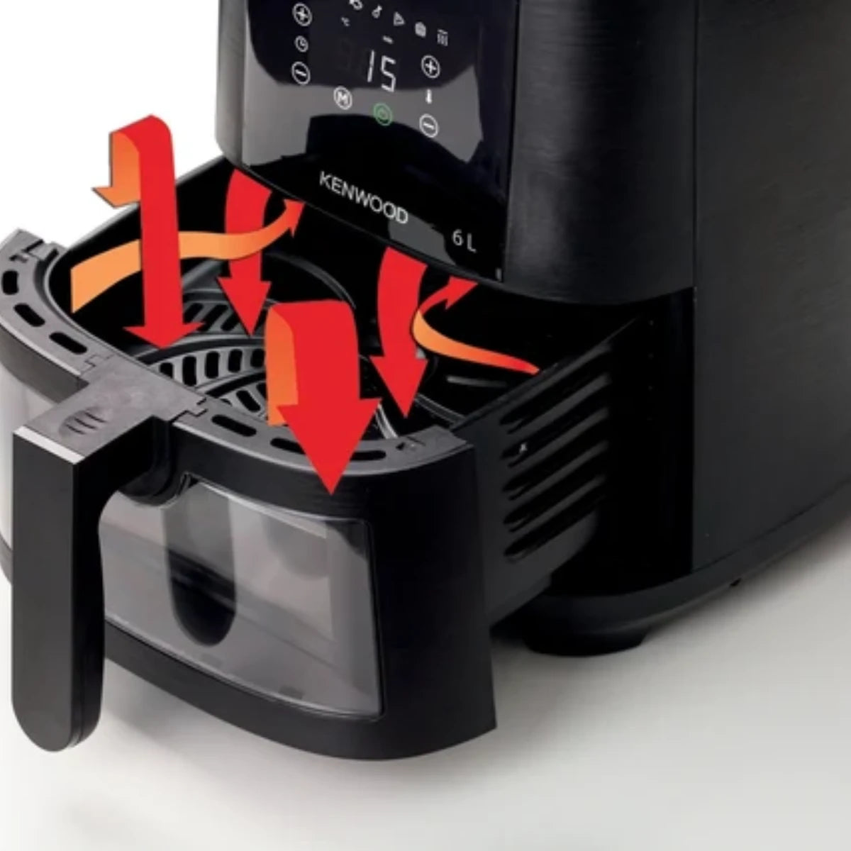 Kenwood 6L Air Fryer With Window Black - HFG60.000BK
