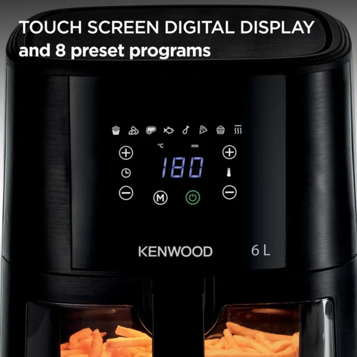Kenwood 6L Air Fryer With Window Black - HFG60.000BK