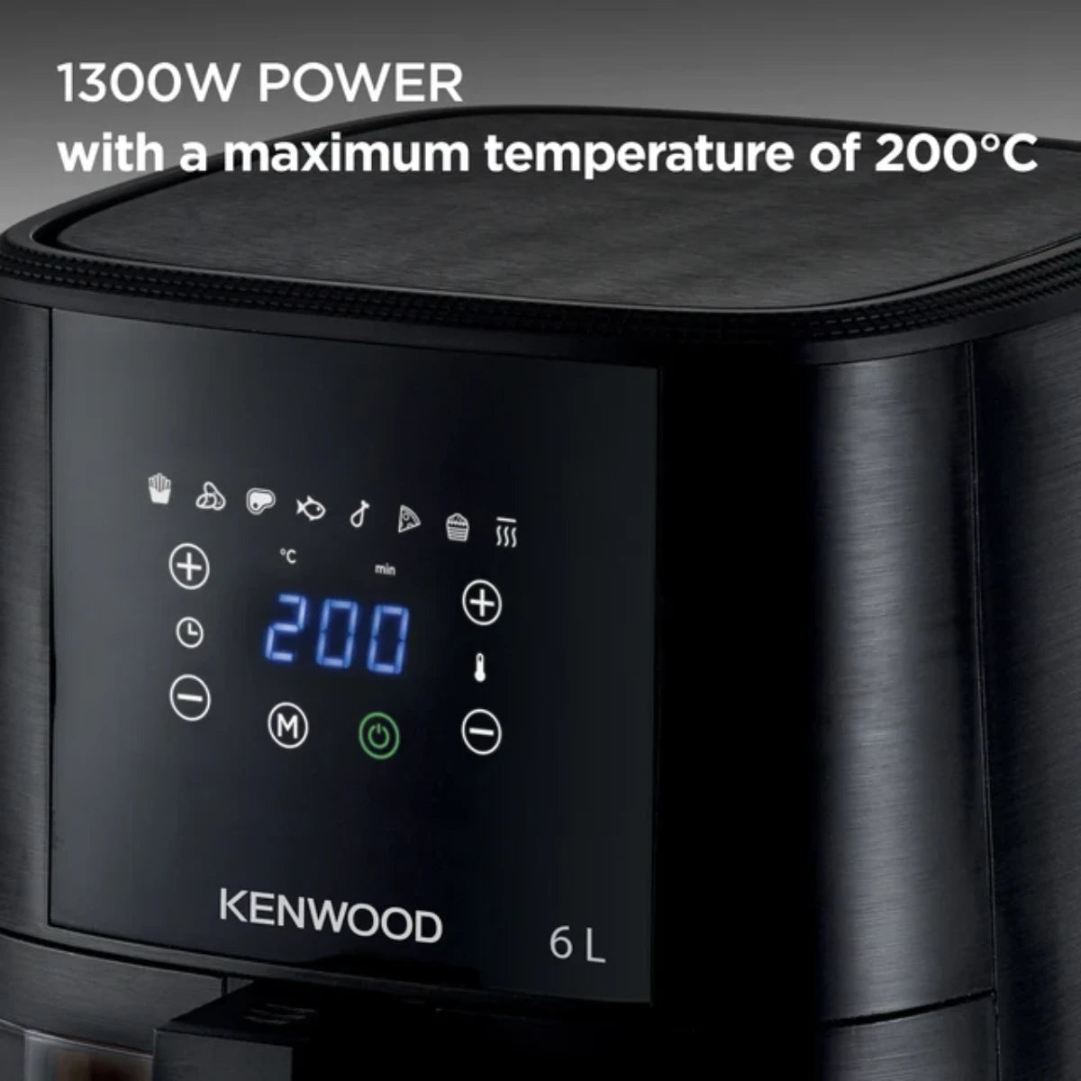 Kenwood 6L Air Fryer With Window Black - HFG60.000BK