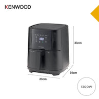 Kenwood 6L Air Fryer with Grill Function - HFP60.000BK