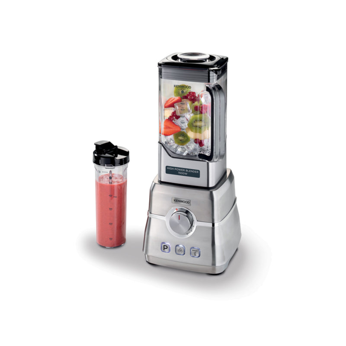 Kenwood High Power Blender with Smoothie Bottle - BLM91.640SS